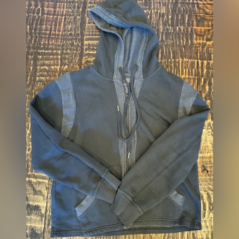 C&C California Black and Gray Zip Up Jacket Sz med sunwashed